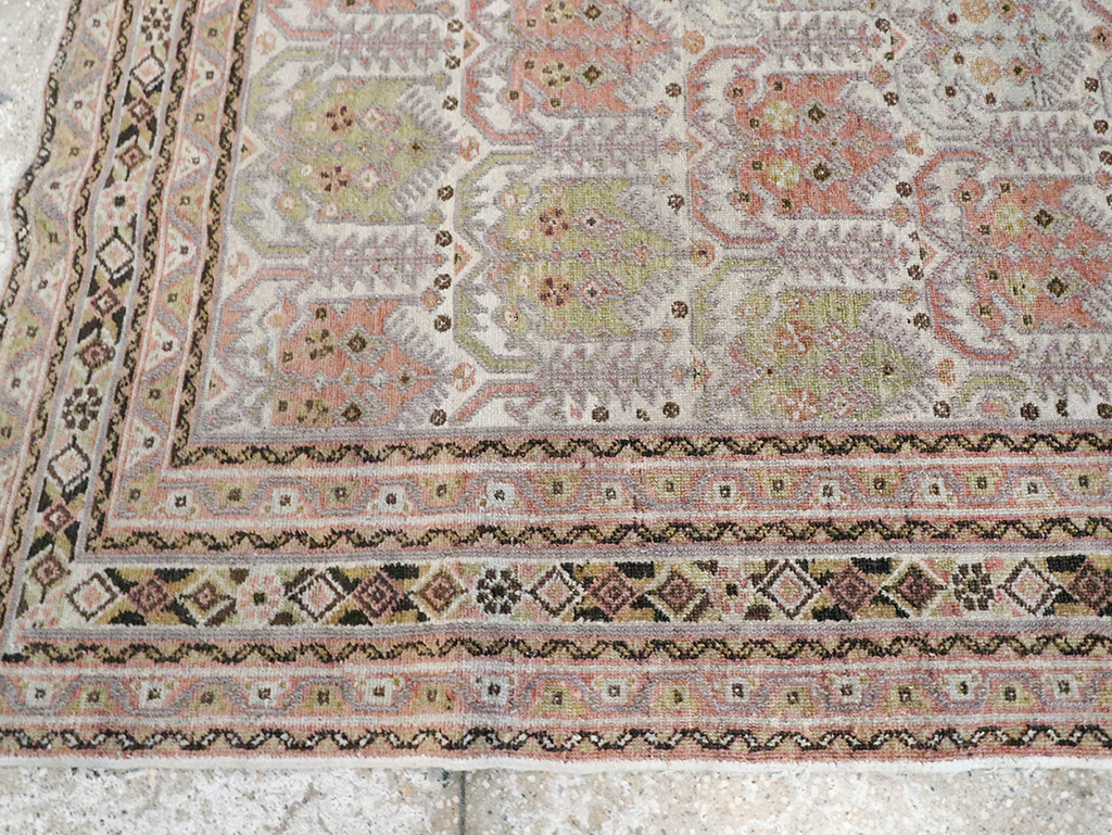 Antique Persian Afshar Square Accent Rug, No.21078 - Staging