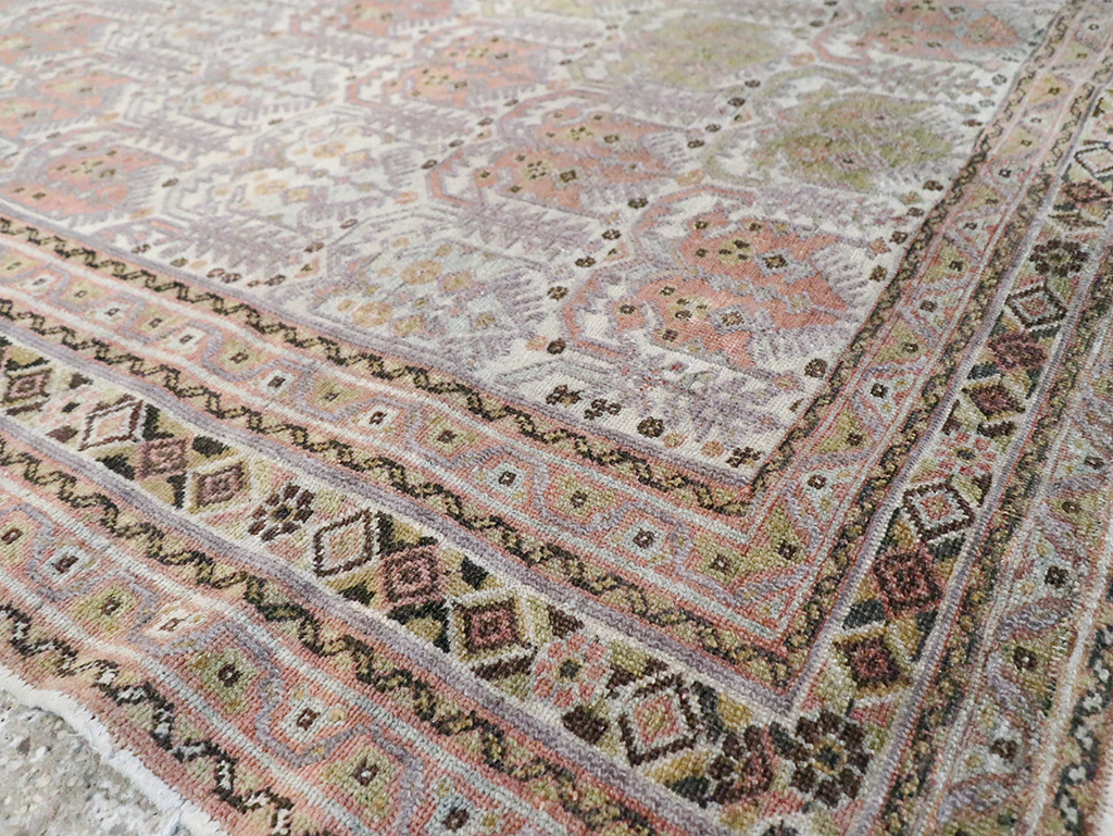 Antique Persian Afshar Square Accent Rug, No.21078 - Staging