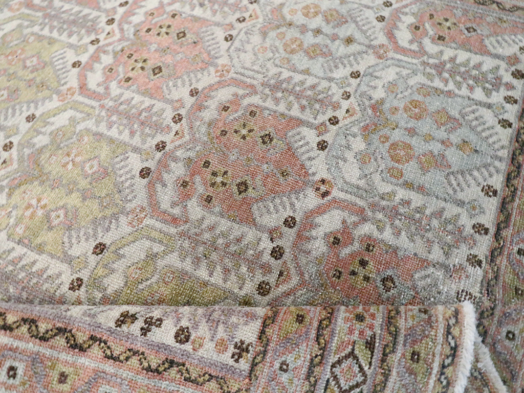 Antique Persian Afshar Square Accent Rug, No.21078 - Staging