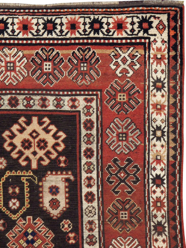Antique Caucasian Kazak Rug, No.21079 - Staging