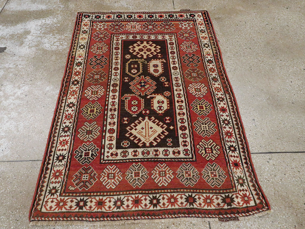 Antique Caucasian Kazak Rug, No.21079 - Staging