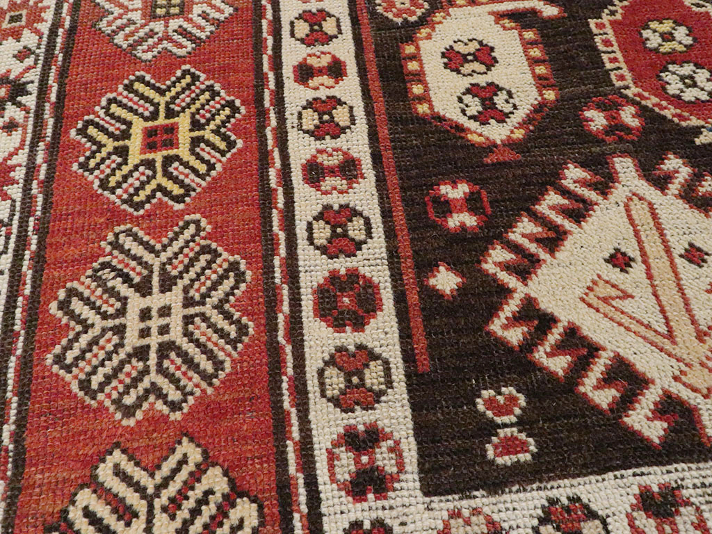 Antique Caucasian Kazak Rug, No.21079 - Staging