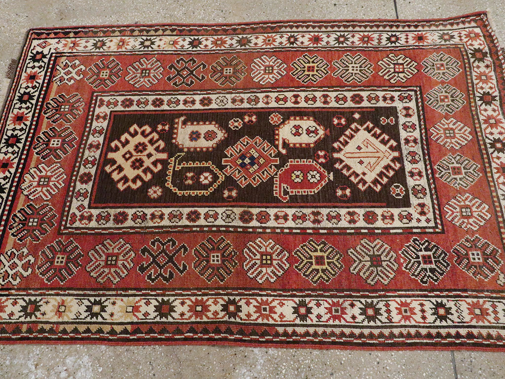 Antique Caucasian Kazak Rug, No.21079 - Staging