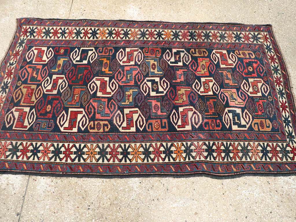 Antique Caucasian Kuba Rug, No.21082 - Staging
