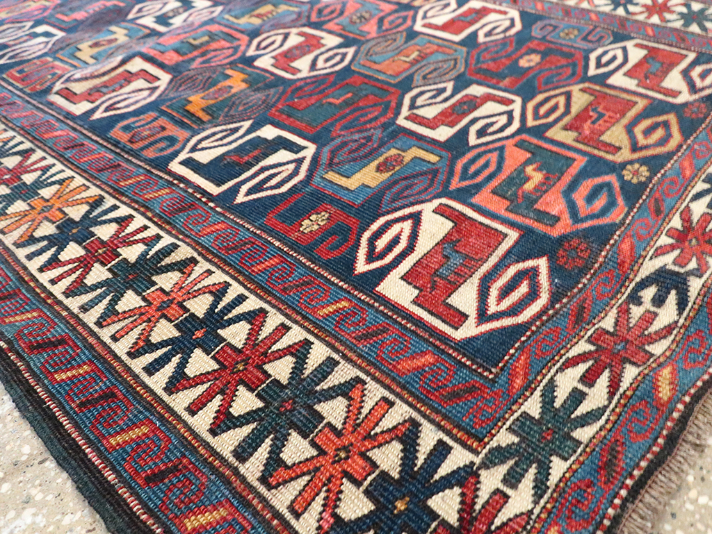 Antique Caucasian Kuba Rug, No.21082 - Staging