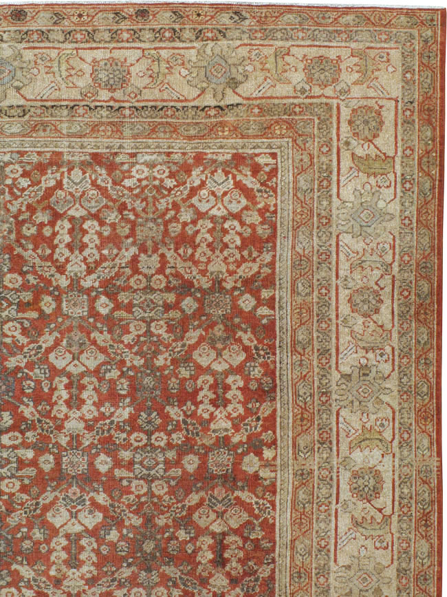 Antique Persian Mahal Carpet, No.21084 - Staging