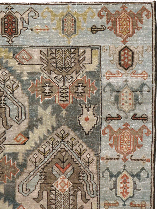 Vintage Persian Malayer Accent Rug, No.21117 - Staging