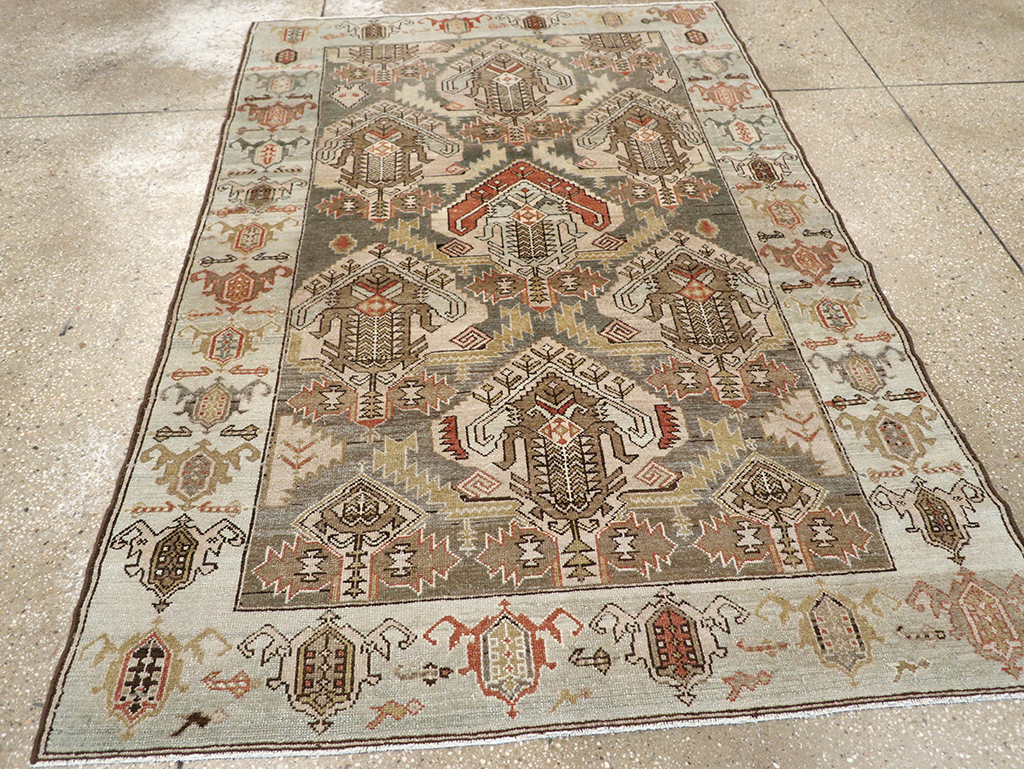 Vintage Persian Malayer Accent Rug, No.21117 - Staging
