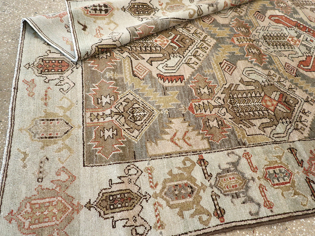 Vintage Persian Malayer Accent Rug, No.21117 - Staging