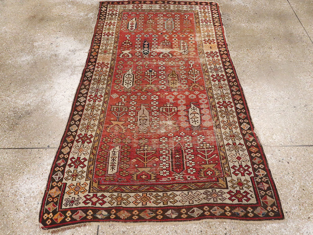 Antique Caucasian Rug, No.21135 - Staging