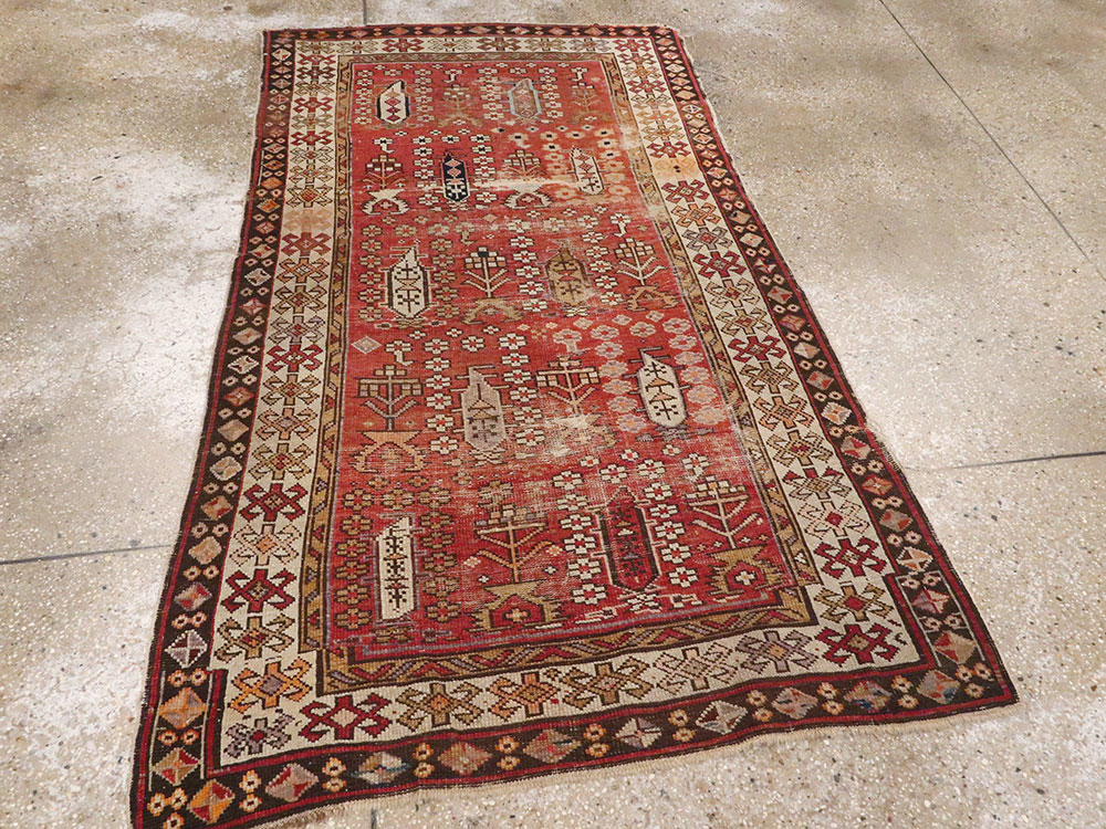 Antique Caucasian Rug, No.21135 - Staging