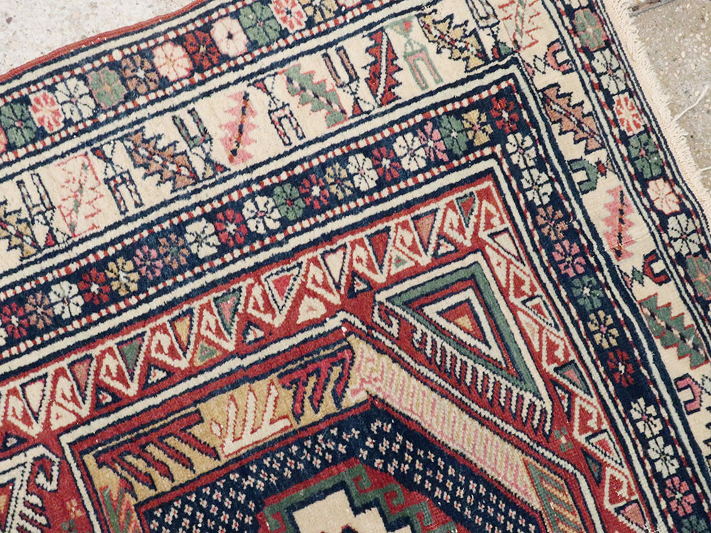 Antique Caucasian Shirvan Rug, No.21136 - Staging