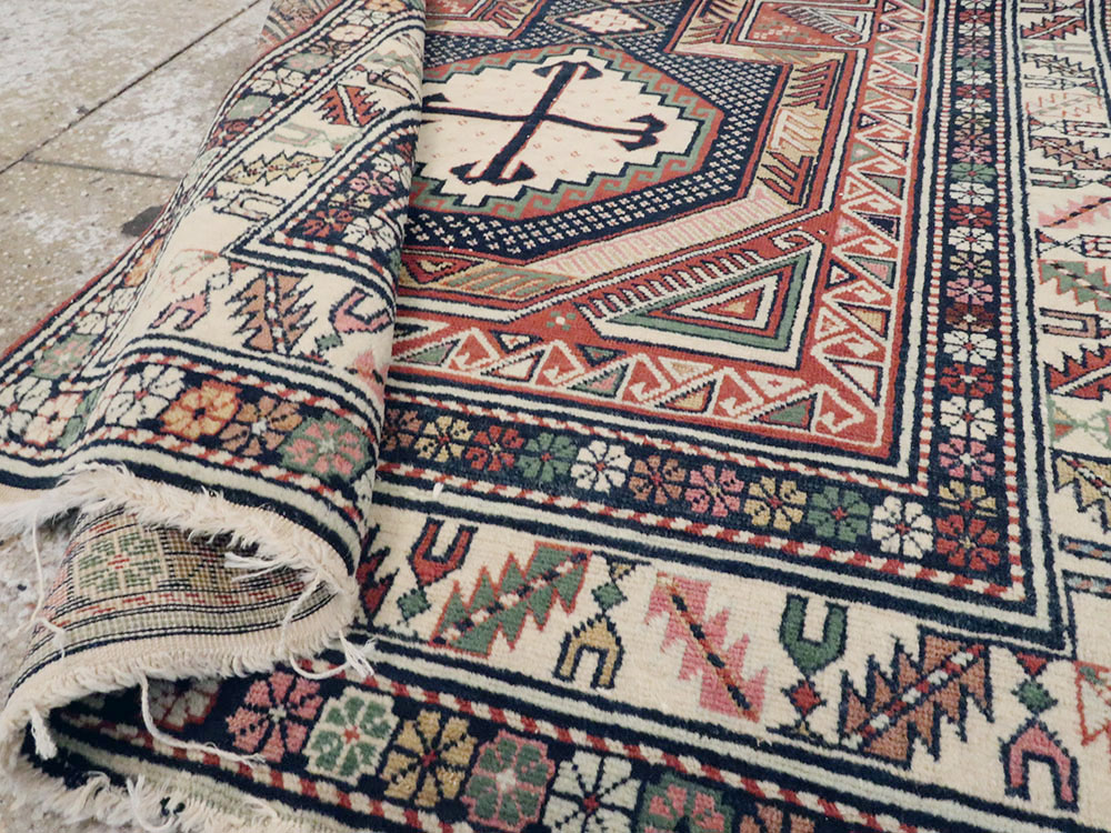 Antique Caucasian Shirvan Rug, No.21136 - Staging