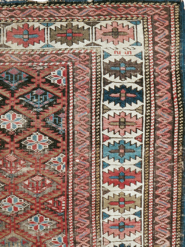 Antique Caucasian Kuba Rug, No.21138 - Staging