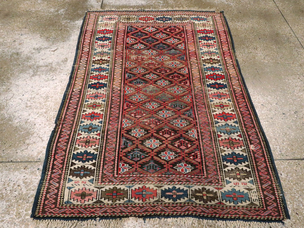 Antique Caucasian Kuba Rug, No.21138 - Staging