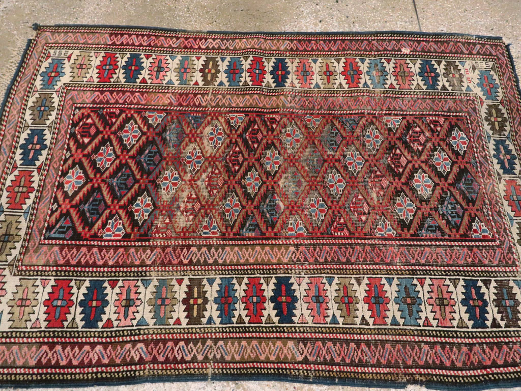 Antique Caucasian Kuba Rug, No.21138 - Staging