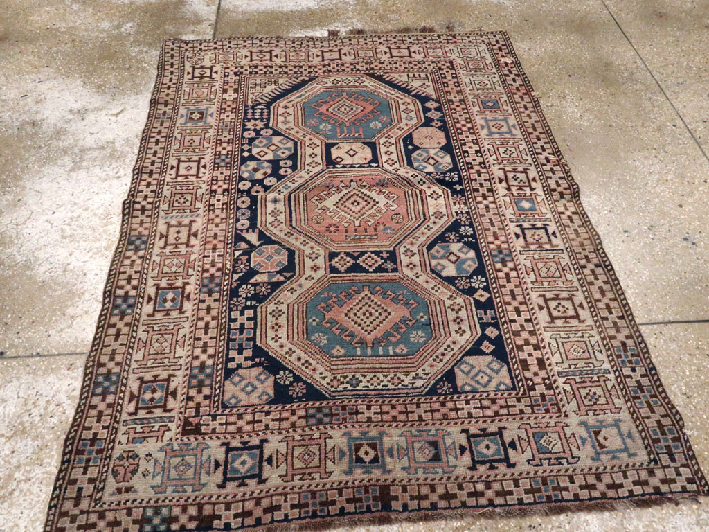 Antique Caucasian Shirvan Rug, No.21141 - Staging