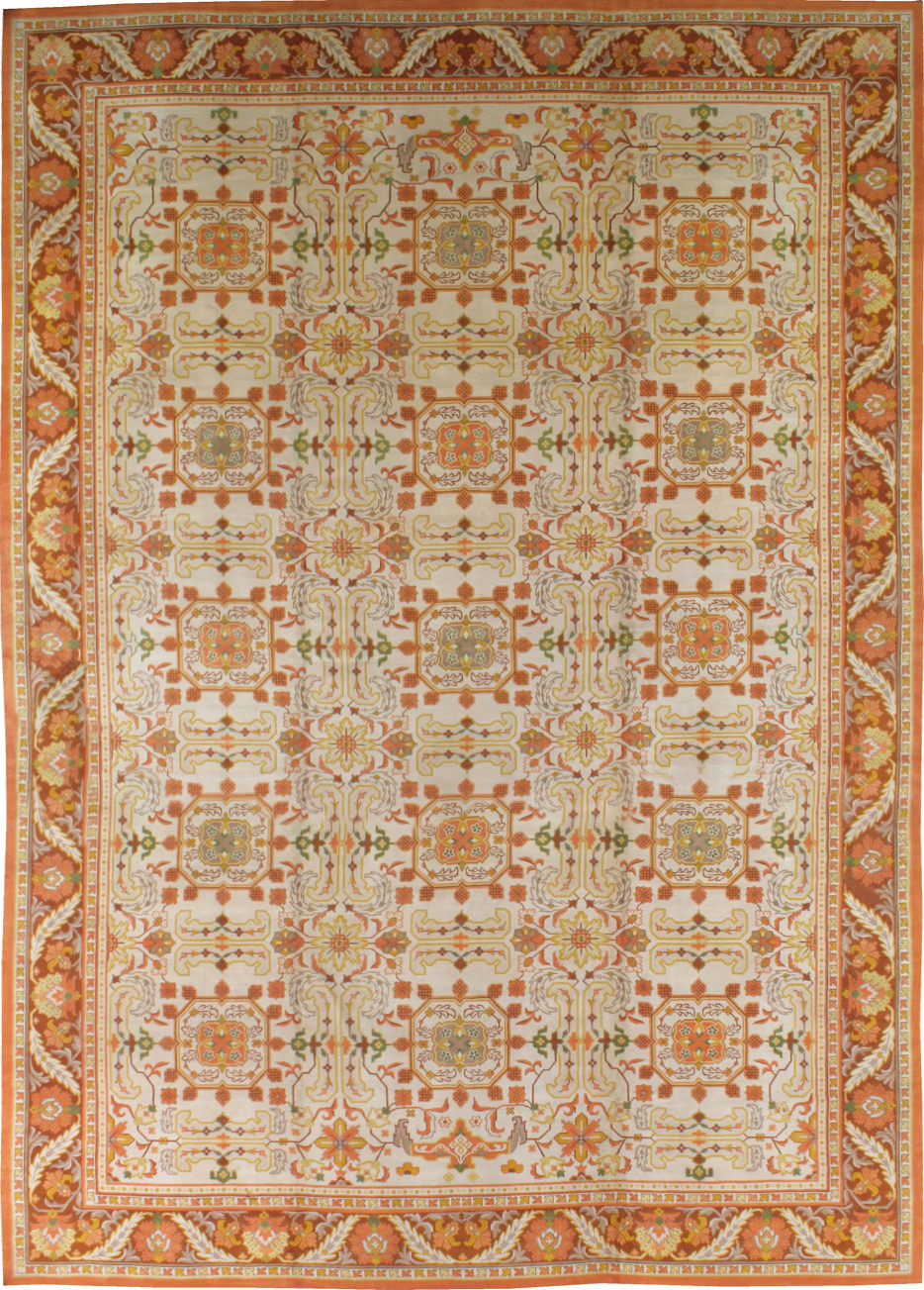 Vintage Spanish Cuenca Oversize Carpet, No.21154 - Staging