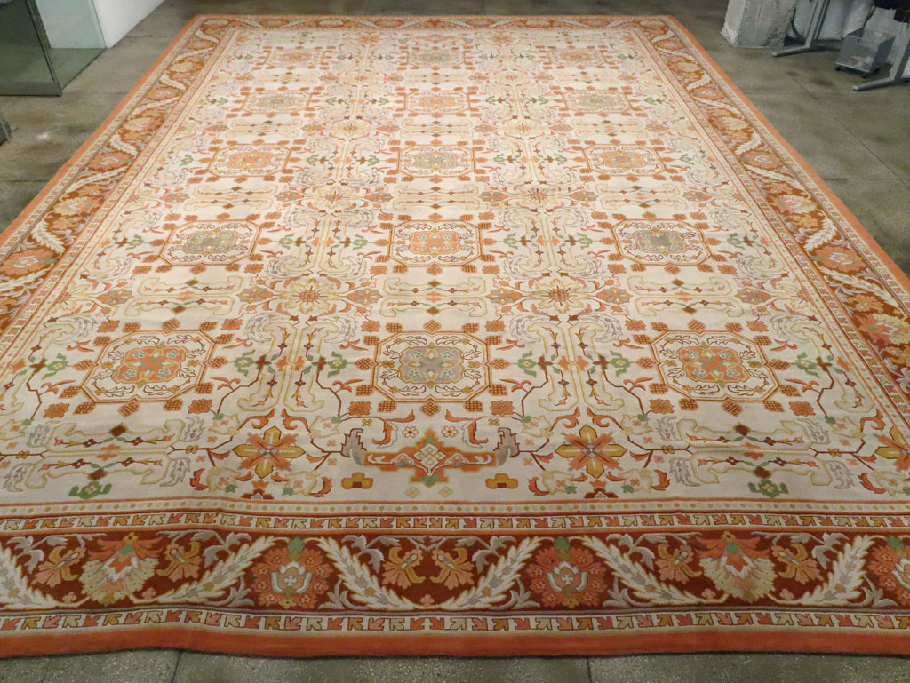 Vintage Spanish Cuenca Oversize Carpet, No.21154 - Staging