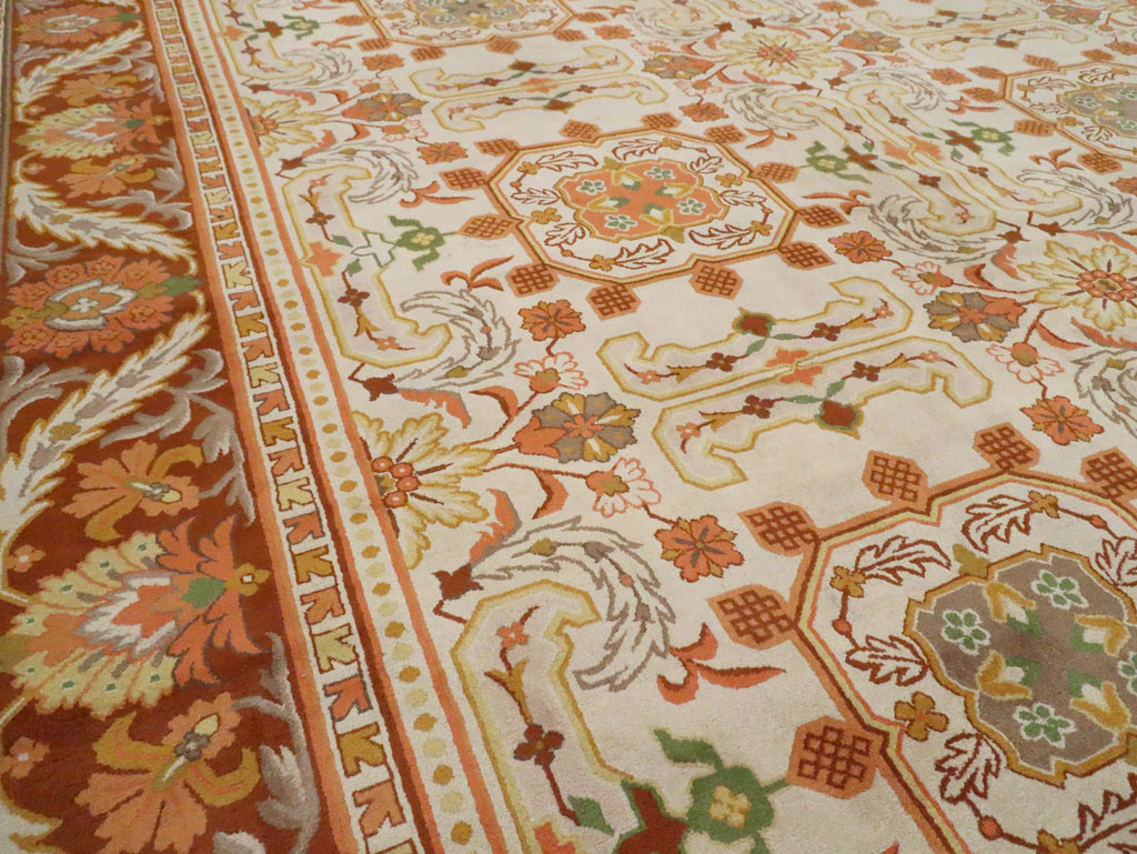 Vintage Spanish Cuenca Oversize Carpet, No.21154 - Staging
