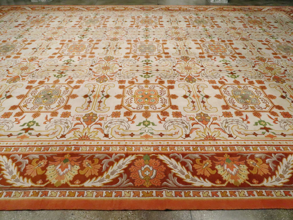Vintage Spanish Cuenca Oversize Carpet, No.21154 - Staging