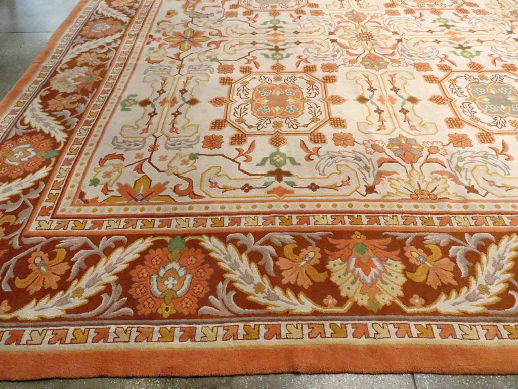 Vintage Spanish Cuenca Oversize Carpet, No.21154 - Staging