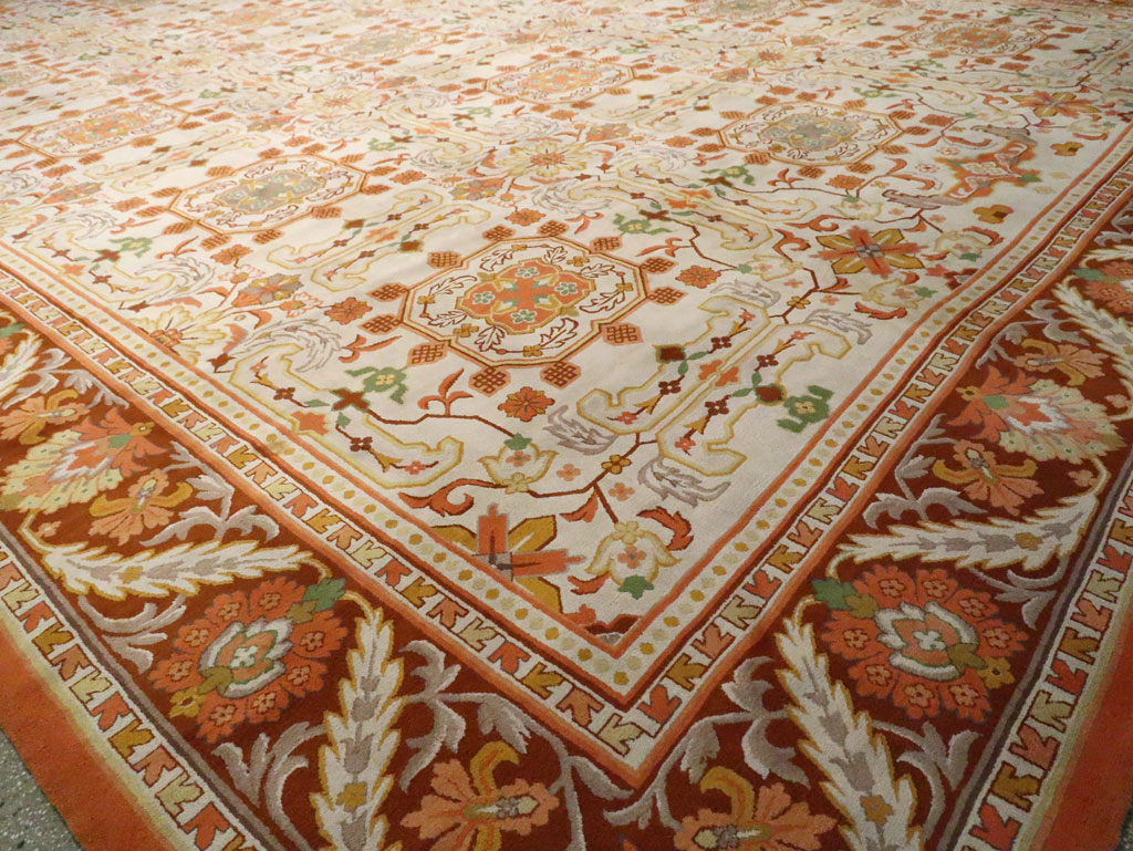 Vintage Spanish Cuenca Oversize Carpet, No.21154 - Staging