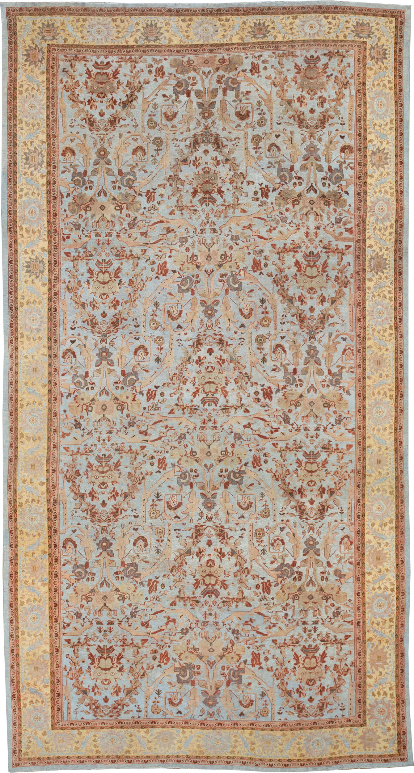Antique Persian Mahal Oversize Carpet, No.21160 - Staging