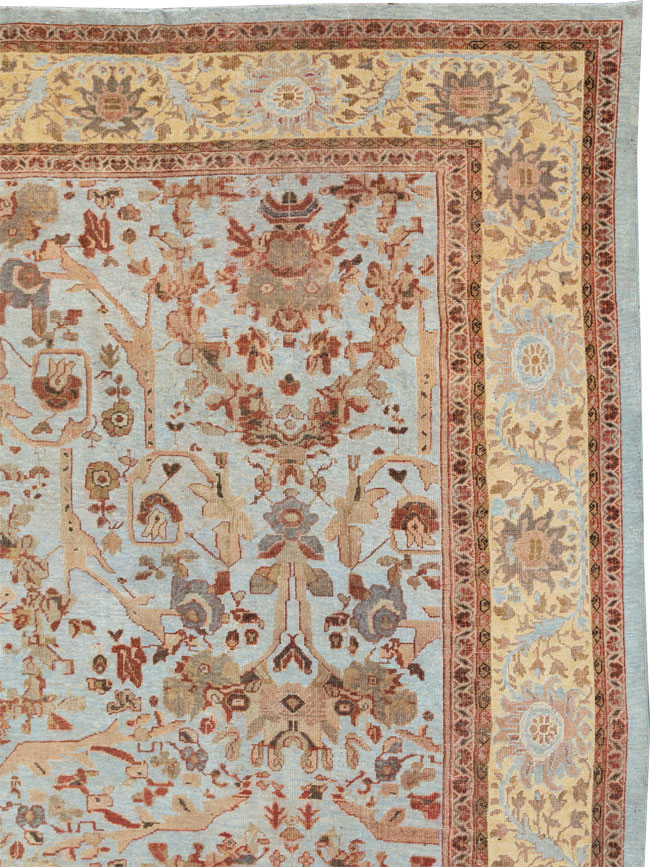 Antique Persian Mahal Oversize Carpet, No.21160 - Staging