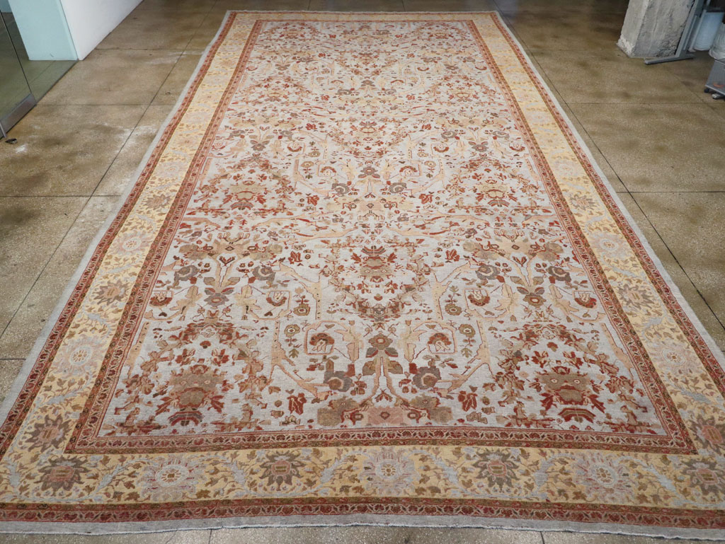 Antique Persian Mahal Oversize Carpet, No.21160 - Staging