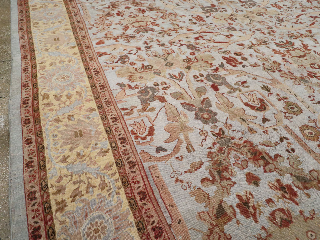 Antique Persian Mahal Oversize Carpet, No.21160 - Staging