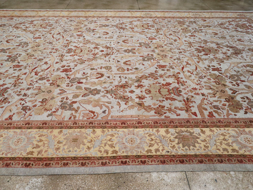 Antique Persian Mahal Oversize Carpet, No.21160 - Staging