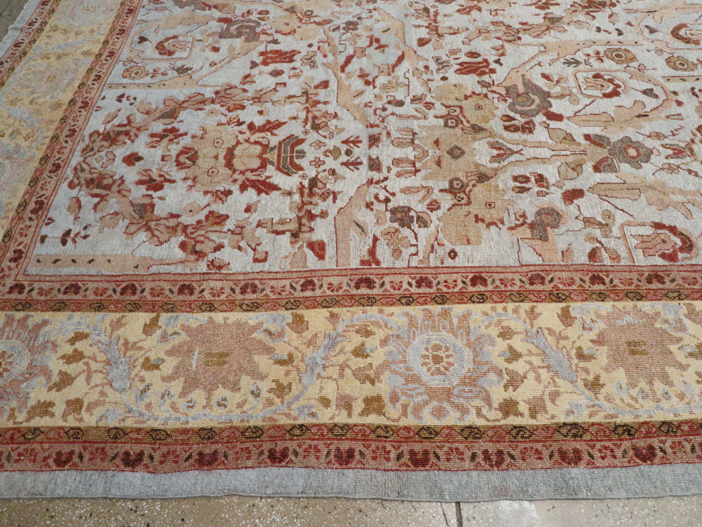 Antique Persian Mahal Oversize Carpet, No.21160 - Staging