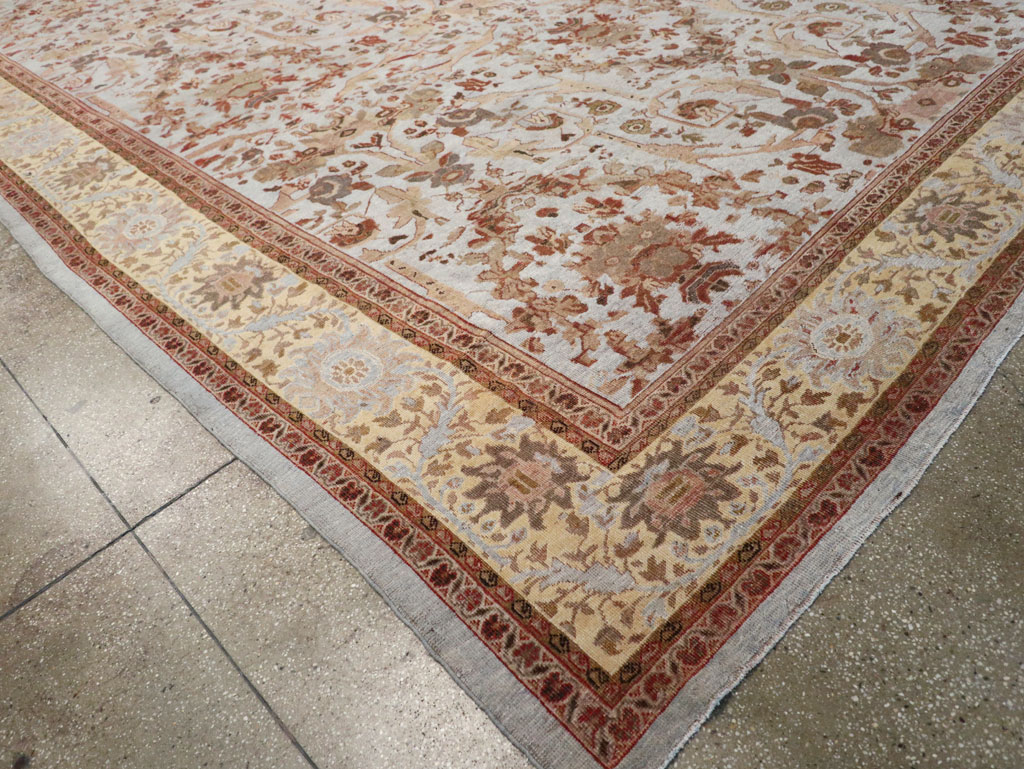 Antique Persian Mahal Oversize Carpet, No.21160 - Staging