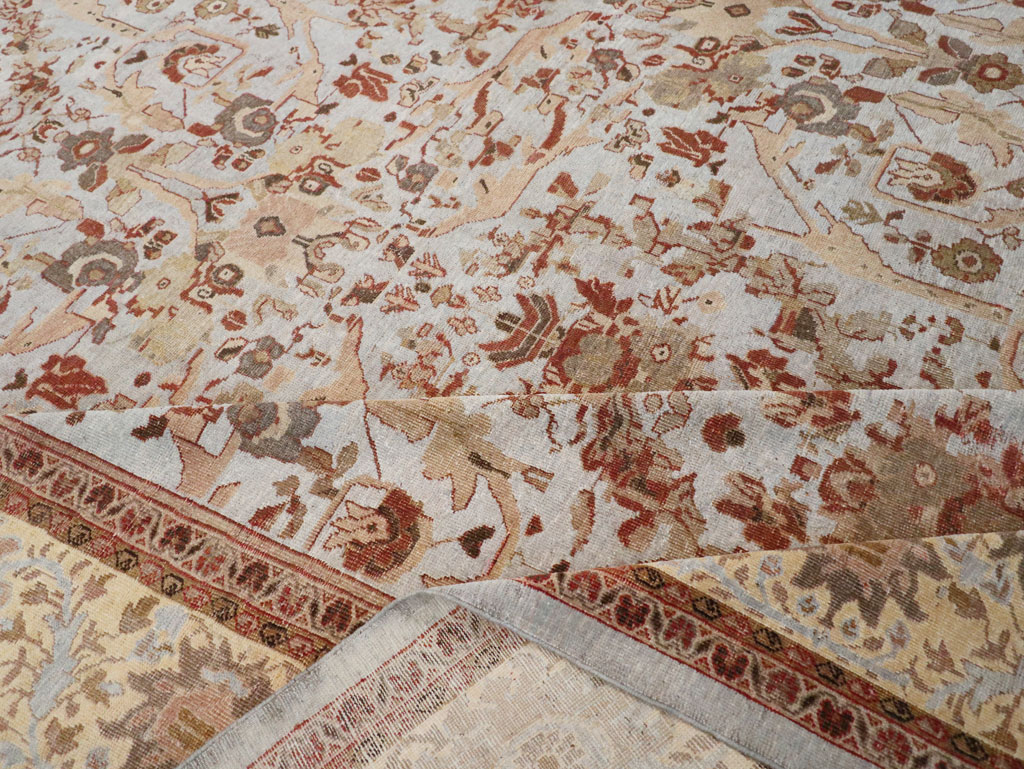 Antique Persian Mahal Oversize Carpet, No.21160 - Staging