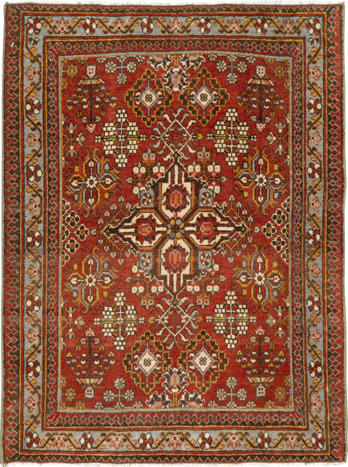 Vintage Persian Joshegan Rug, No.21179 - Staging