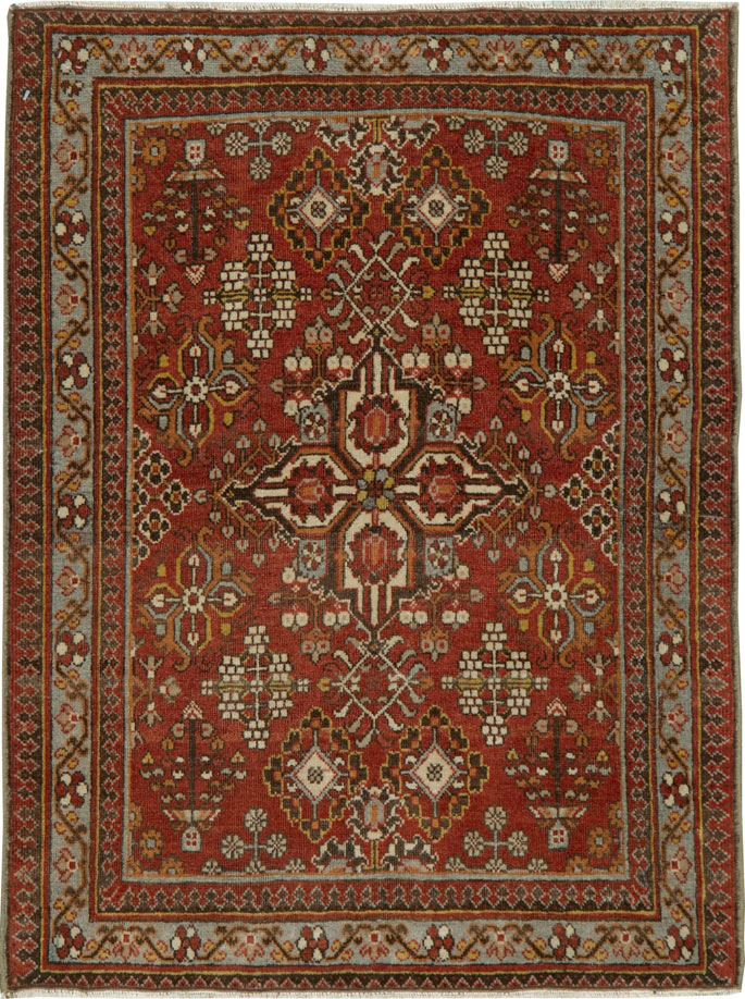 Vintage Persian Joshegan Rug, No.21179 - Staging