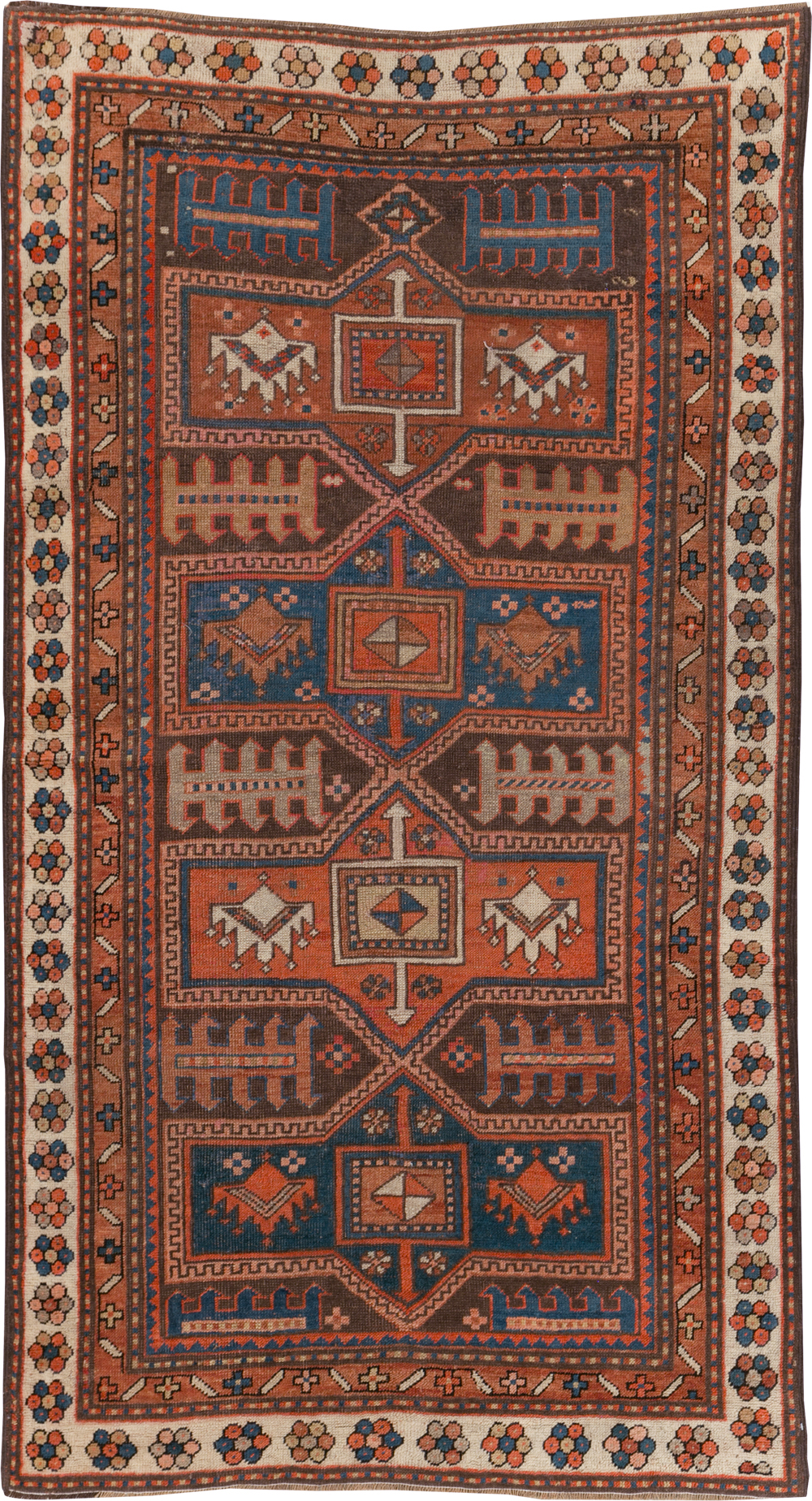 Antique Kazak Rug, No.21183 - Staging