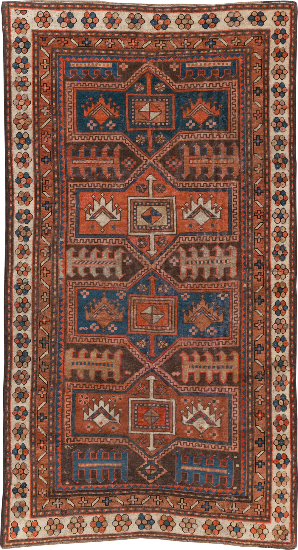 Antique Kazak Rug, No.21183 - Staging