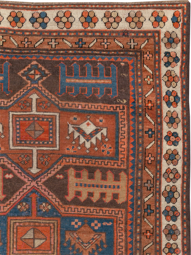 Antique Kazak Rug, No.21183 - Staging