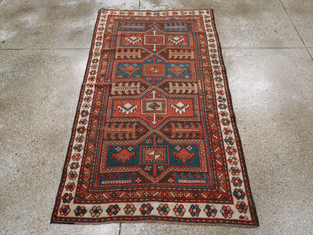 Antique Kazak Rug, No.21183 - Staging