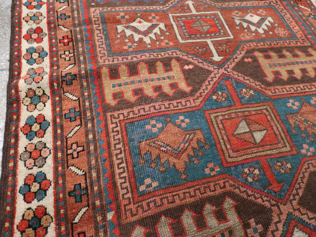 Antique Kazak Rug, No.21183 - Staging