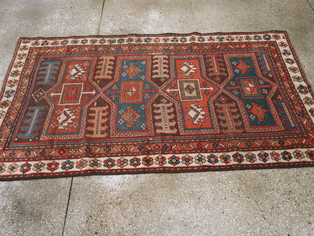 Antique Kazak Rug, No.21183 - Staging