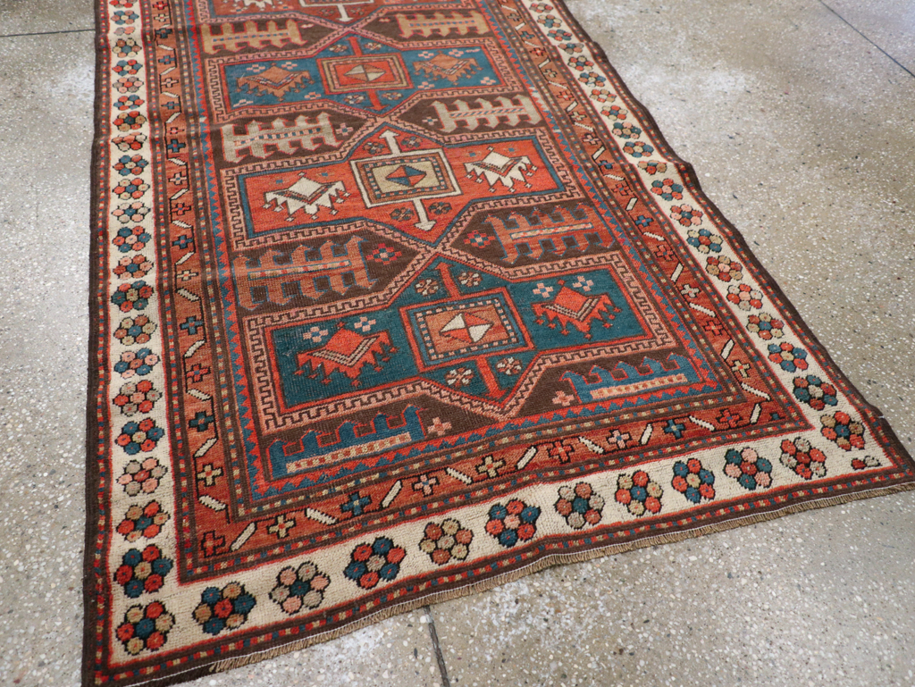Antique Kazak Rug, No.21183 - Staging
