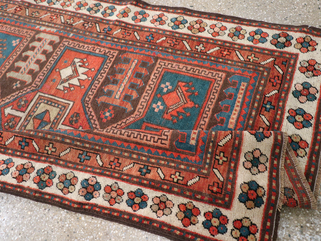 Antique Kazak Rug, No.21183 - Staging