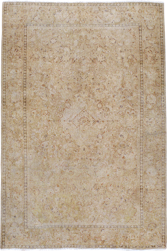 Antique Persian Kashan Rug, No.21189 - Staging