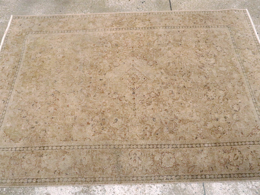 Antique Persian Kashan Rug, No.21189 - Staging