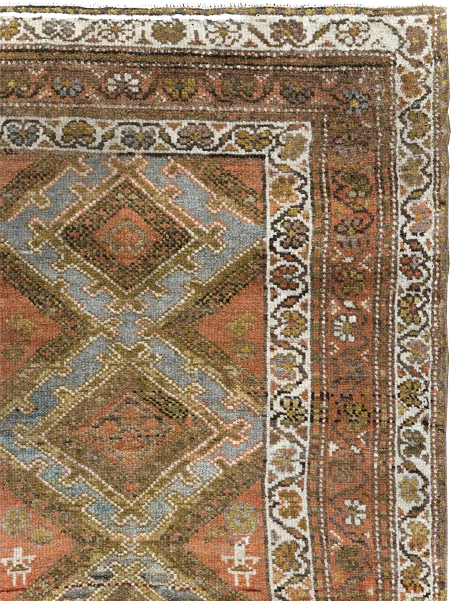 Antique Persian Kurdish Rug, No.21196 - Staging
