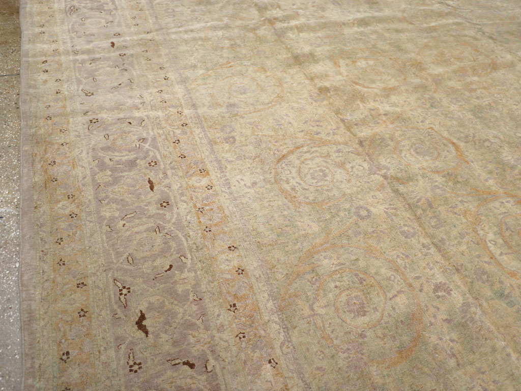 Antique Persian Tabriz  Carpet, No.21197 - Staging