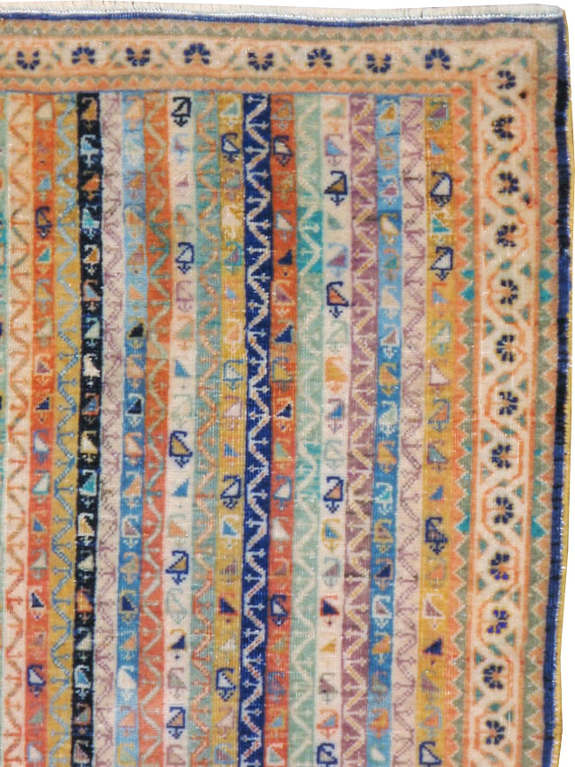 Vintage Persian Afshar Rug, No.21206 - Staging